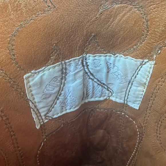 Durango Cowboy Boots Leather Brown Vintage Men’s 8 1/2 D (10.5 Women’s) 60s-70s - Picture 6 of 13